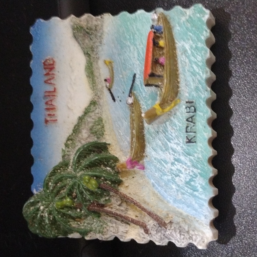 Thailand Krabi Souvenir Refrigerator Magnet - 2.5"X3" Hand-painted resin